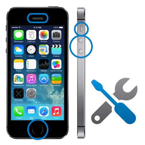 Reparatur - Austausch des Schalter (Mute, Volume, Home, Ein-Aus /  Flexkabel)               - iPhone 5S Reparatur
